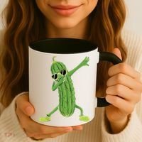 Dabbing Pickle Gift Dancing Cucumber Lover Funny Gifts Coffee Mug thumb 3