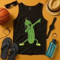 Dabbing Pickle Gift Dancing Cucumber Lover Funny Gifts Tank Top thumb 4