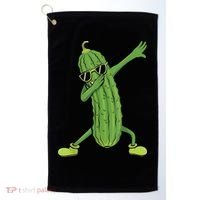 Dabbing Pickle Gift Dancing Cucumber Lover Funny Gifts Golf Towel thumb 0