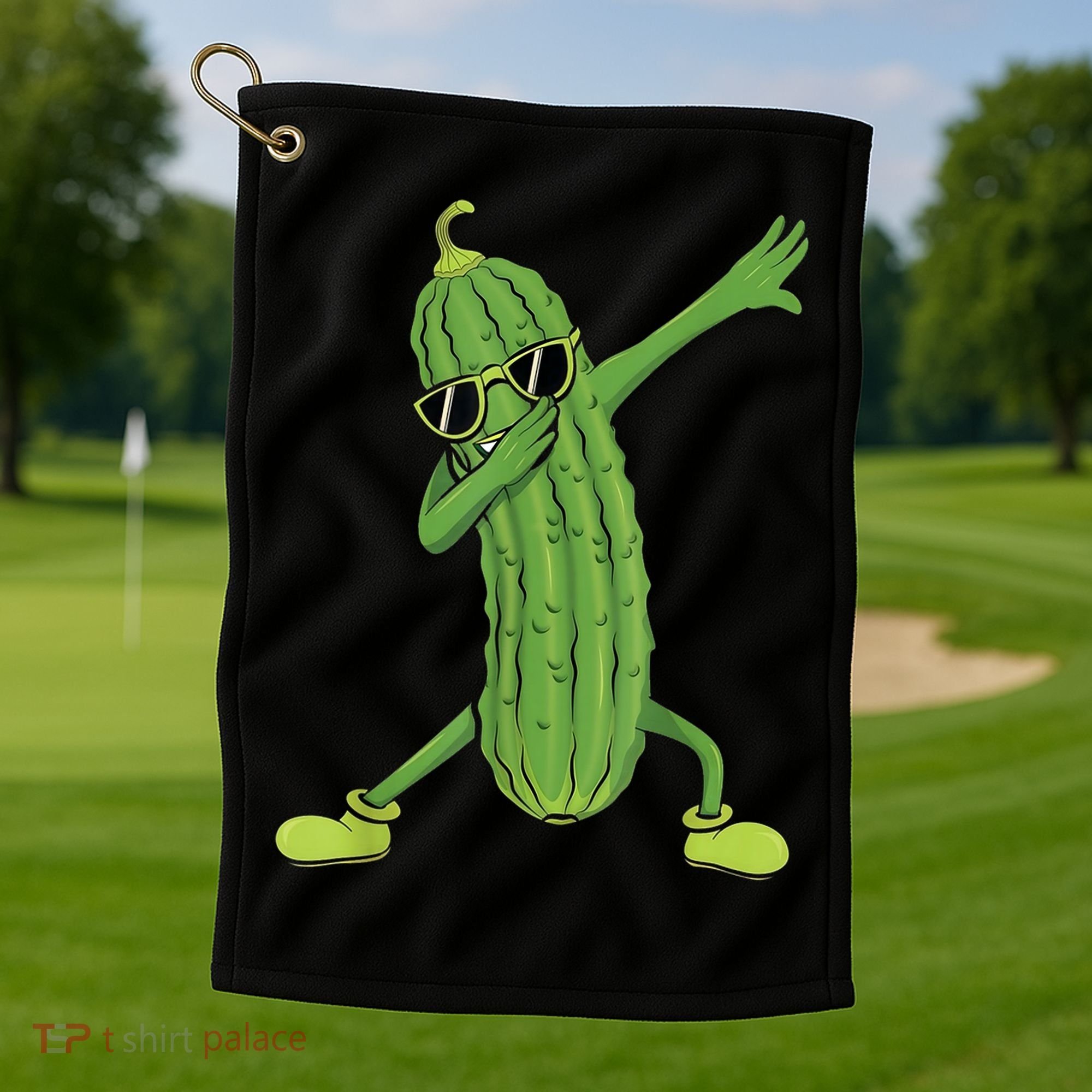 Dabbing Pickle Gift Dancing Cucumber Lover Funny Gifts Golf Towel