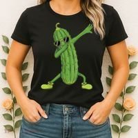 Dabbing Pickle Gift Dancing Cucumber Lover Funny Gifts Women's T-Shirt thumb 2