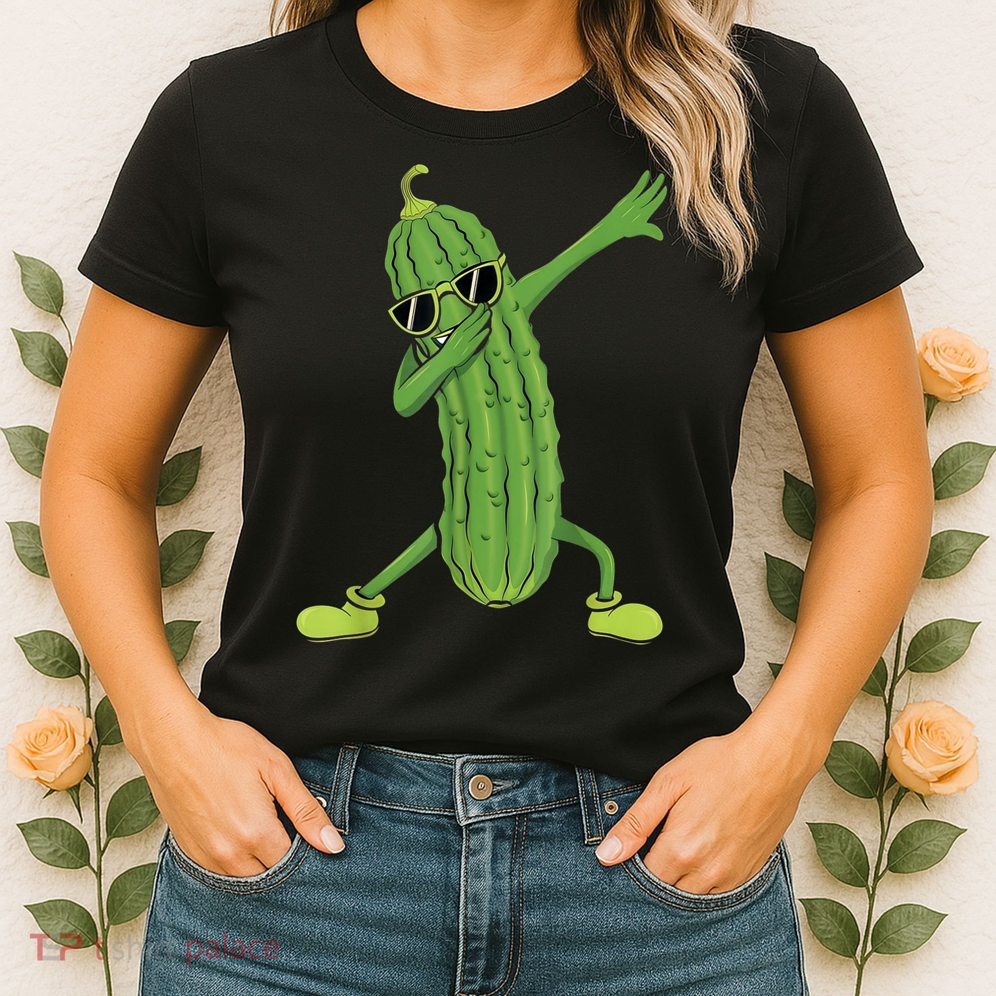 Dabbing Pickle Gift Dancing Cucumber Lover Funny Gifts Women's T-Shirt