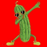 Dabbing Pickle Gift Dancing Cucumber Lover Funny Gifts Santa Hat thumb 1