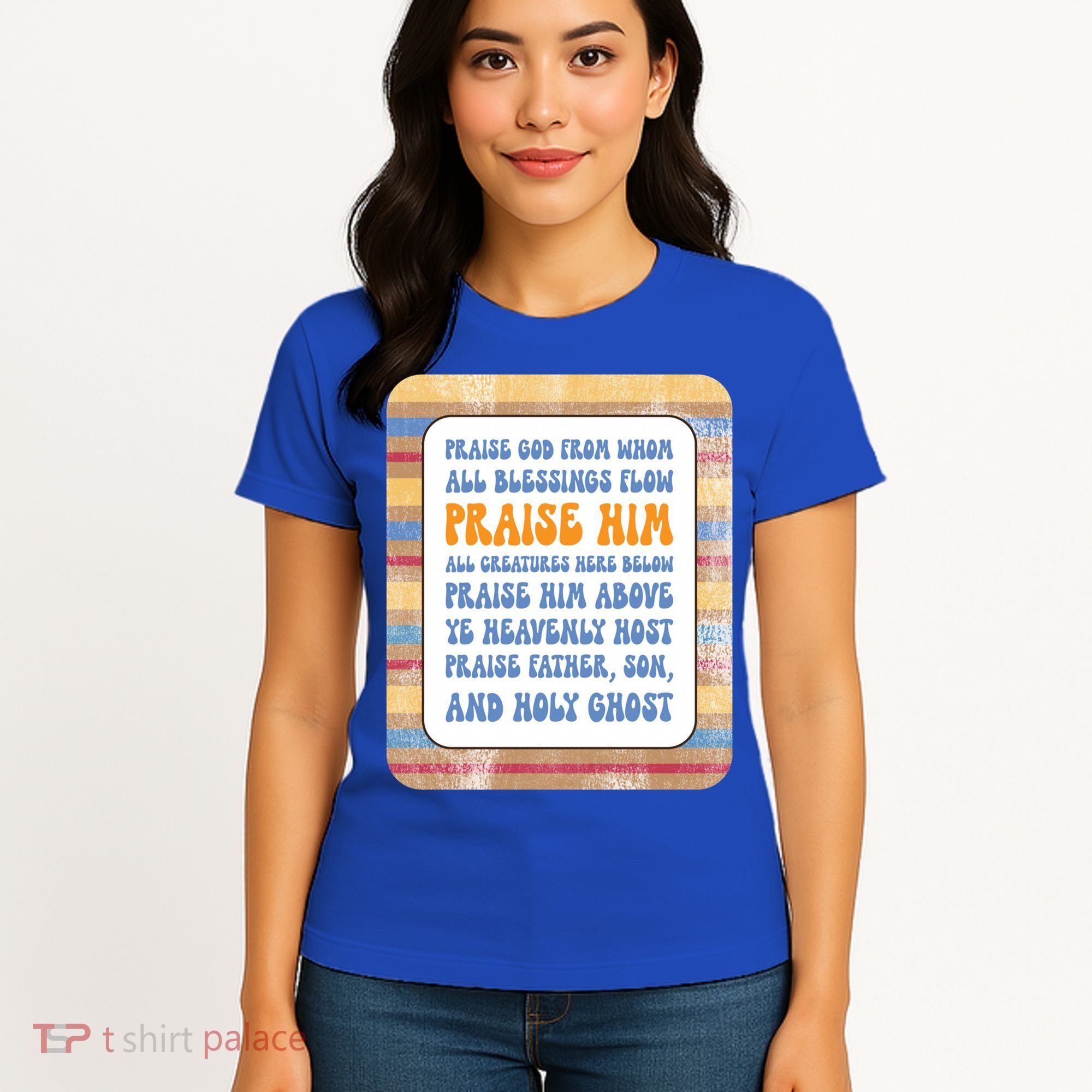 Doxology Praise God From Whom All Blessings Flow Cute Gift Women's T-Shirt