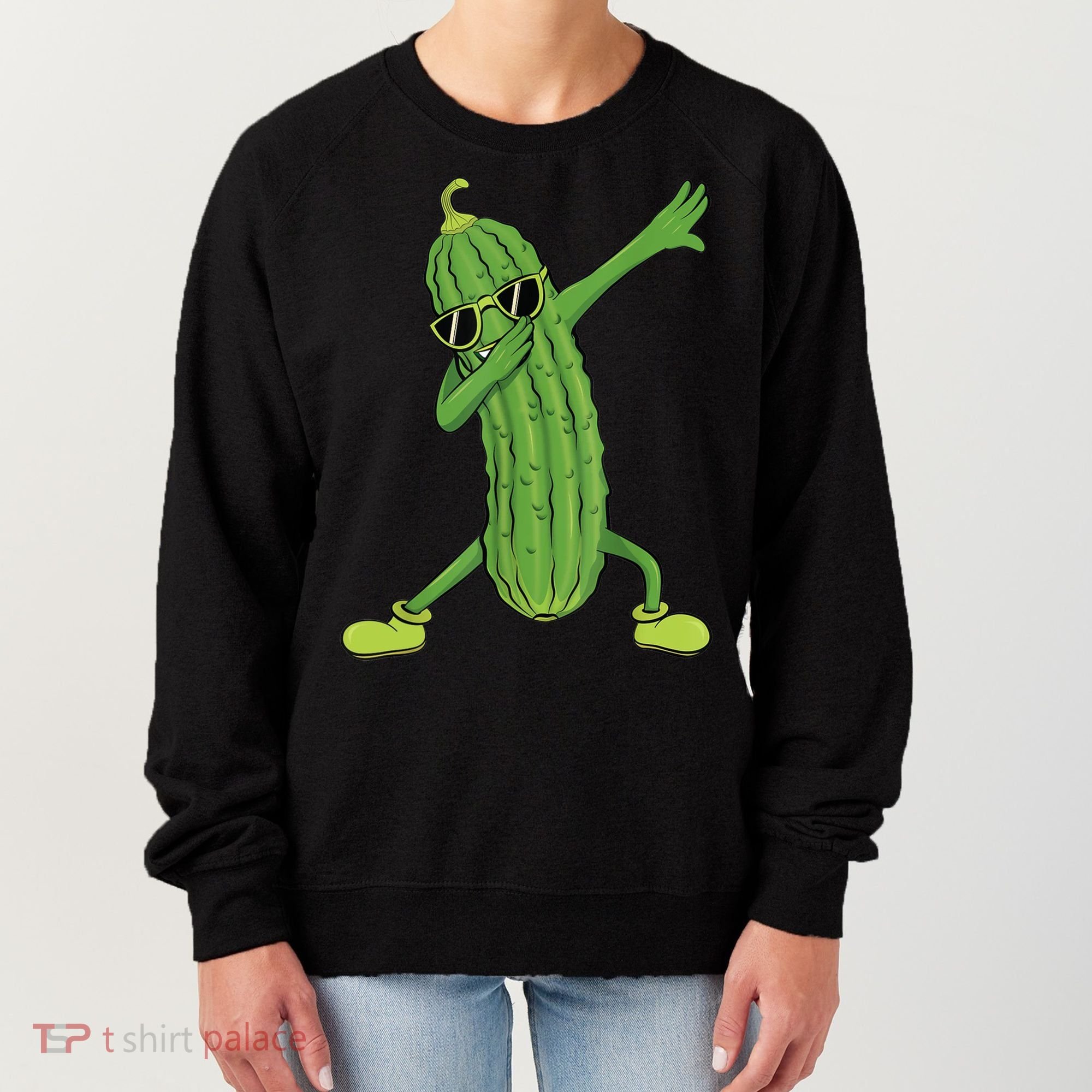 Dabbing Pickle Gift Dancing Cucumber Lover Women's Sweatshirt