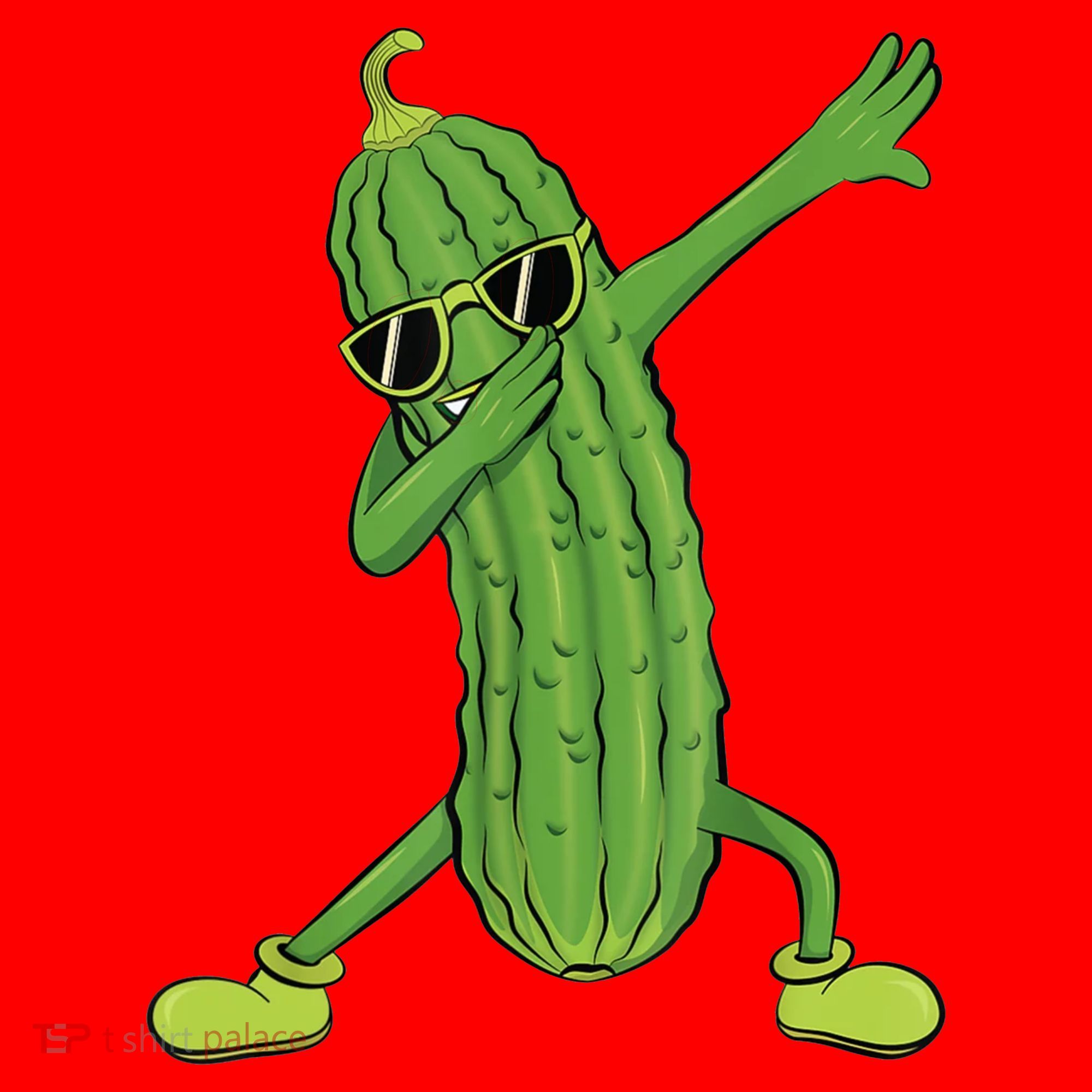 Dabbing Pickle Gift Dancing Cucumber Lover Santa Hat