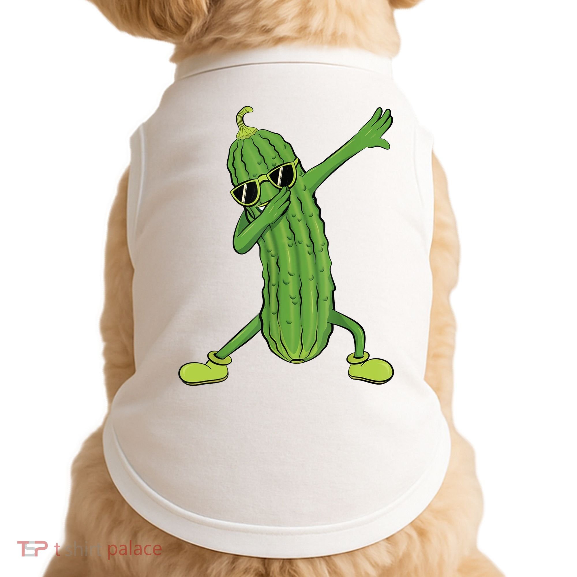 Dabbing Pickle Gift Dancing Cucumber Lover Doggie Tank