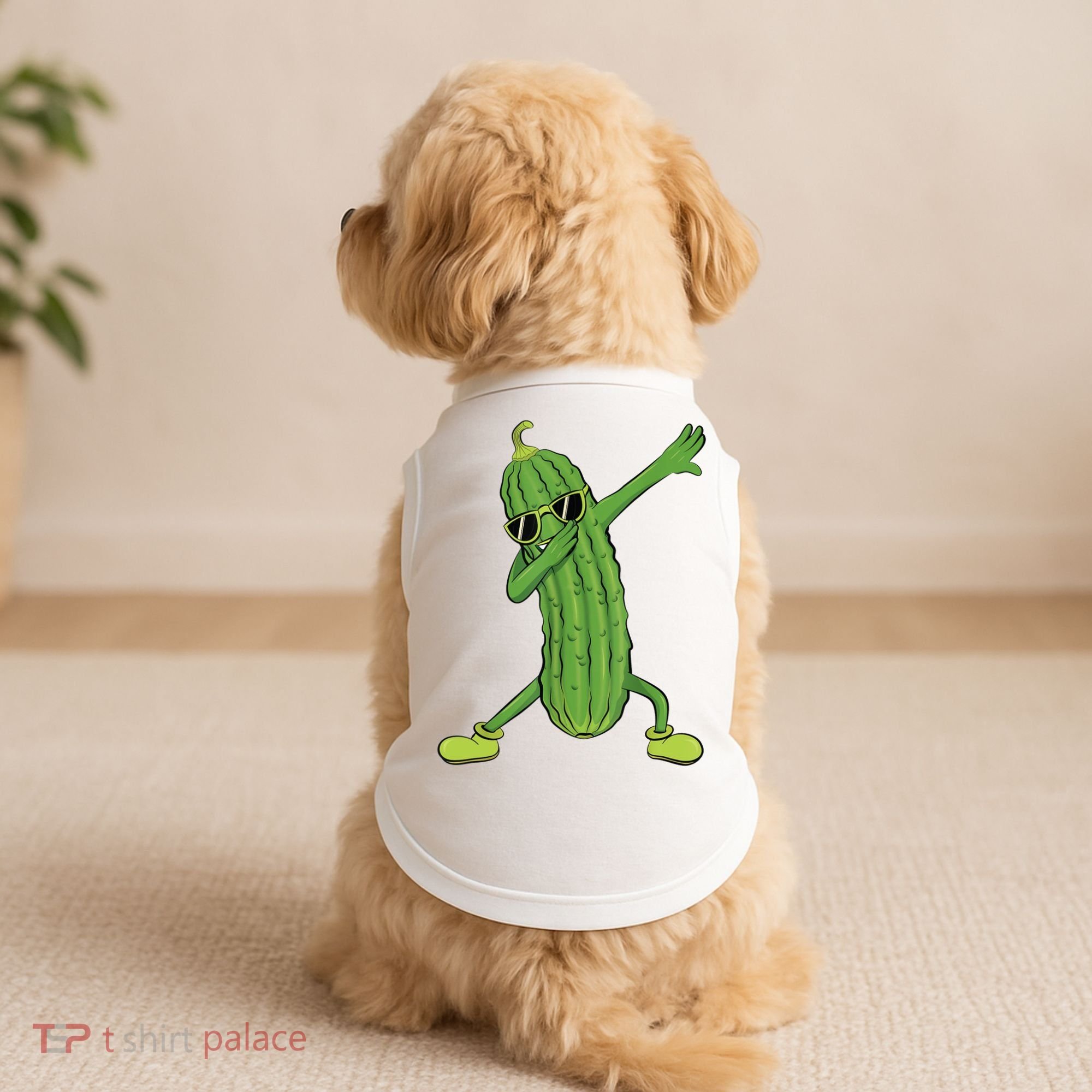 Dabbing Pickle Gift Dancing Cucumber Lover Doggie Tank