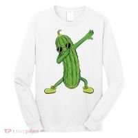 Dabbing Pickle Gift Dancing Cucumber Lover Long Sleeve Shirt thumb 0