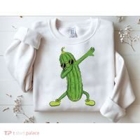 Dabbing Pickle Gift Dancing Cucumber Lover Sweatshirt thumb 2