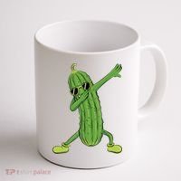 Dabbing Pickle Gift Dancing Cucumber Lover Coffee Mug thumb 1