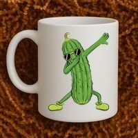 Dabbing Pickle Gift Dancing Cucumber Lover Coffee Mug thumb 2