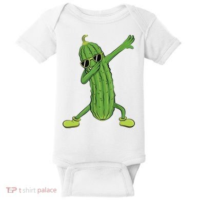 Dabbing Pickle Gift Dancing Cucumber Lover Baby Bodysuit