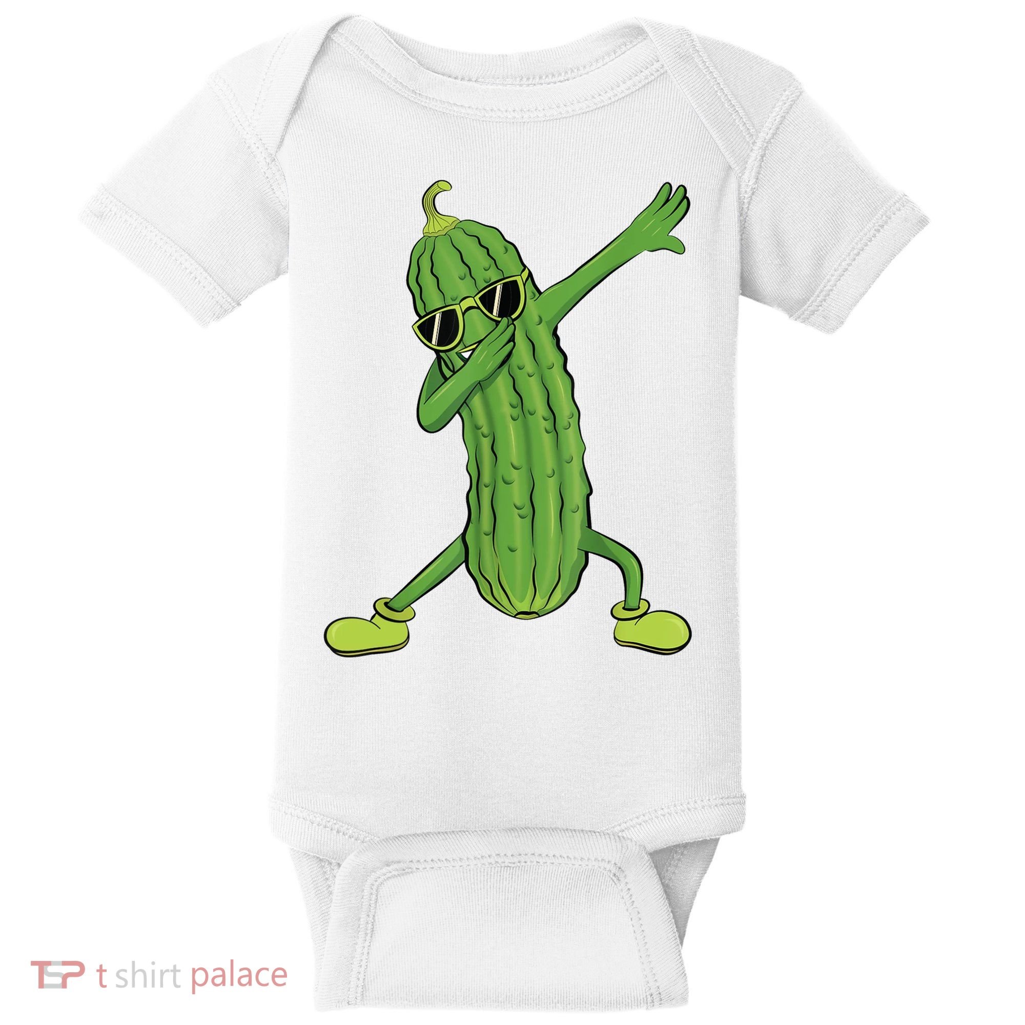 Dabbing Pickle Gift Dancing Cucumber Lover Baby Bodysuit