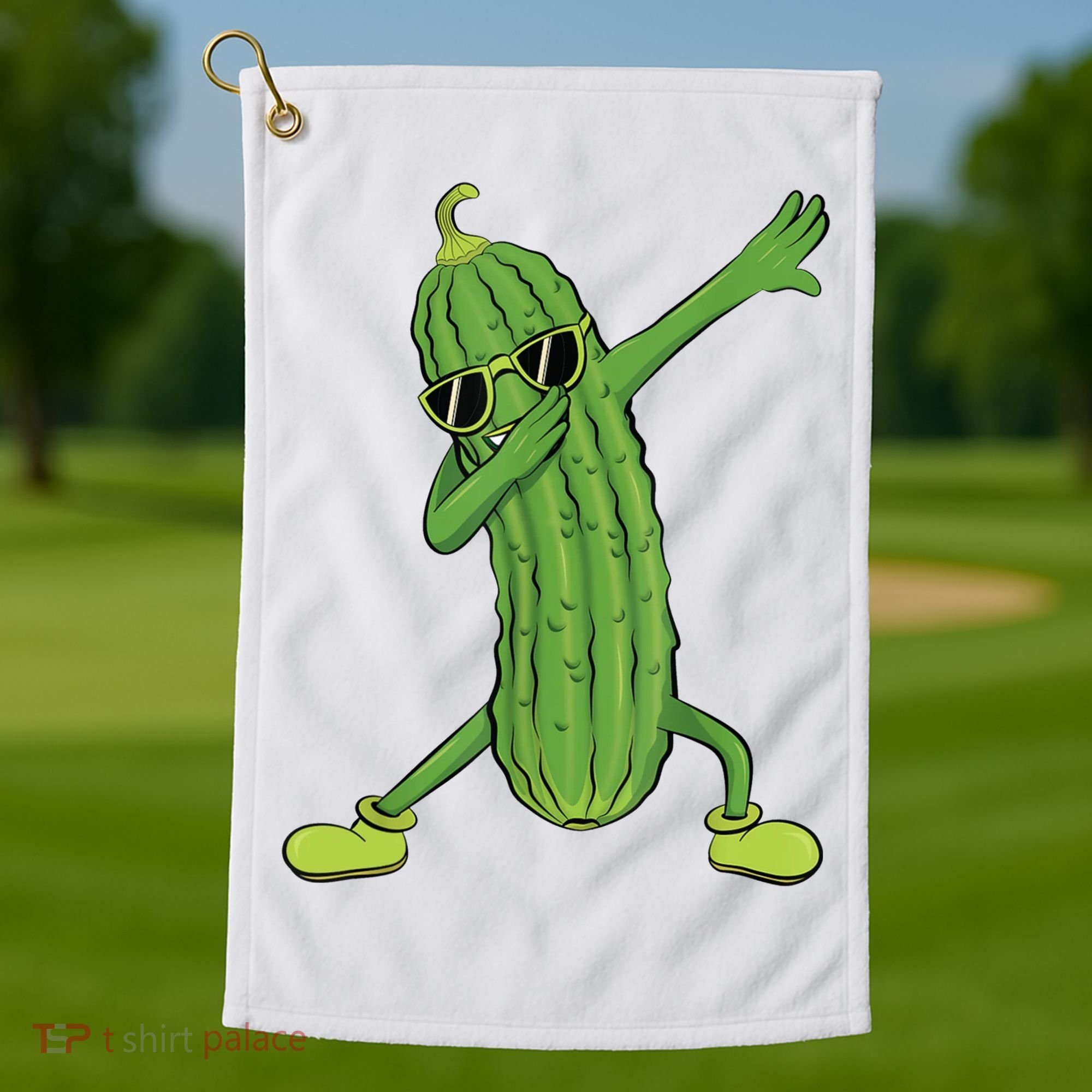 Dabbing Pickle Gift Dancing Cucumber Lover Golf Towel