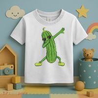 Dabbing Pickle Gift Dancing Cucumber Lover Toddler T-Shirt thumb 3