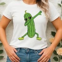 Dabbing Pickle Gift Dancing Cucumber Lover Women's T-Shirt thumb 2