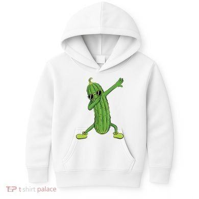 Dabbing Pickle Gift Dancing Cucumber Lover Kids Hoodie