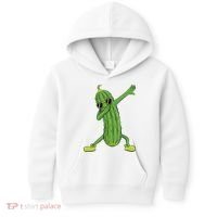 Dabbing Pickle Gift Dancing Cucumber Lover Kids Hoodie thumb 0