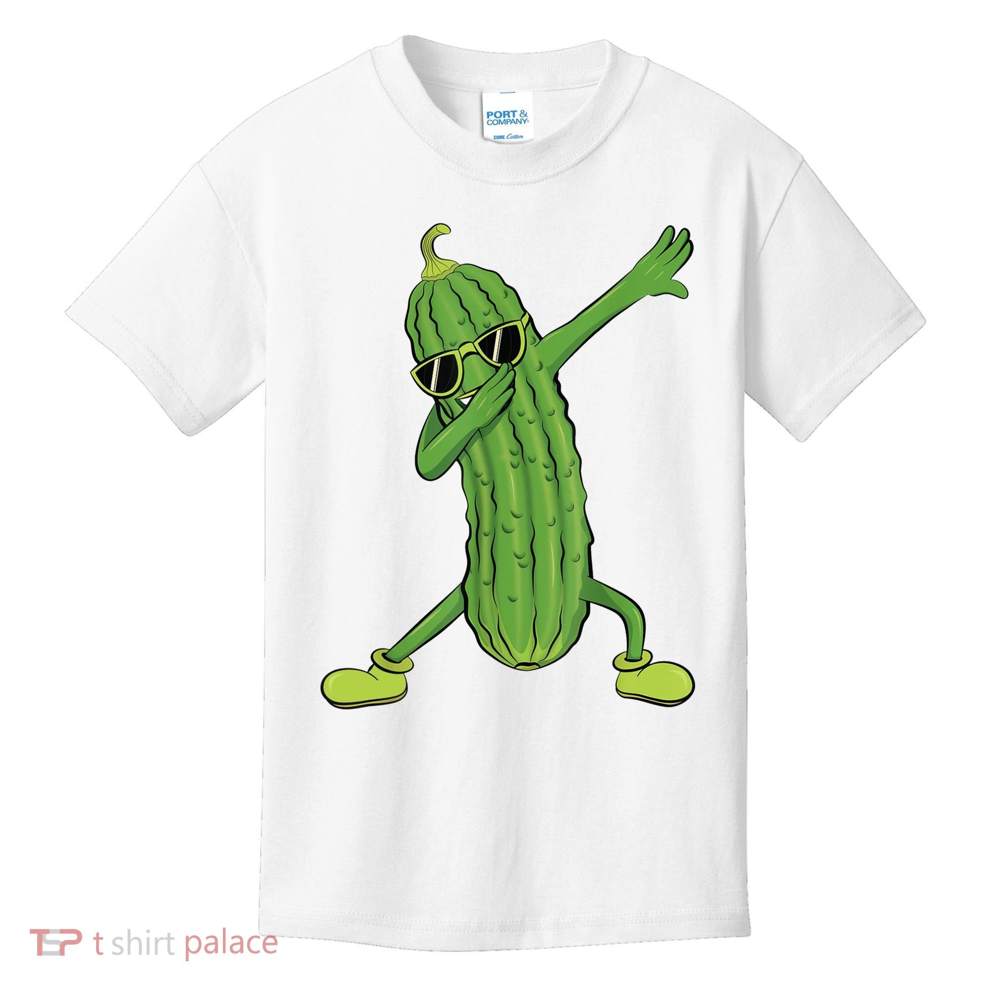 Dabbing Pickle Gift Dancing Cucumber Lover Kids T-Shirt
