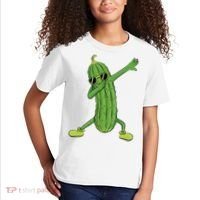 Dabbing Pickle Gift Dancing Cucumber Lover Kids T-Shirt thumb 2