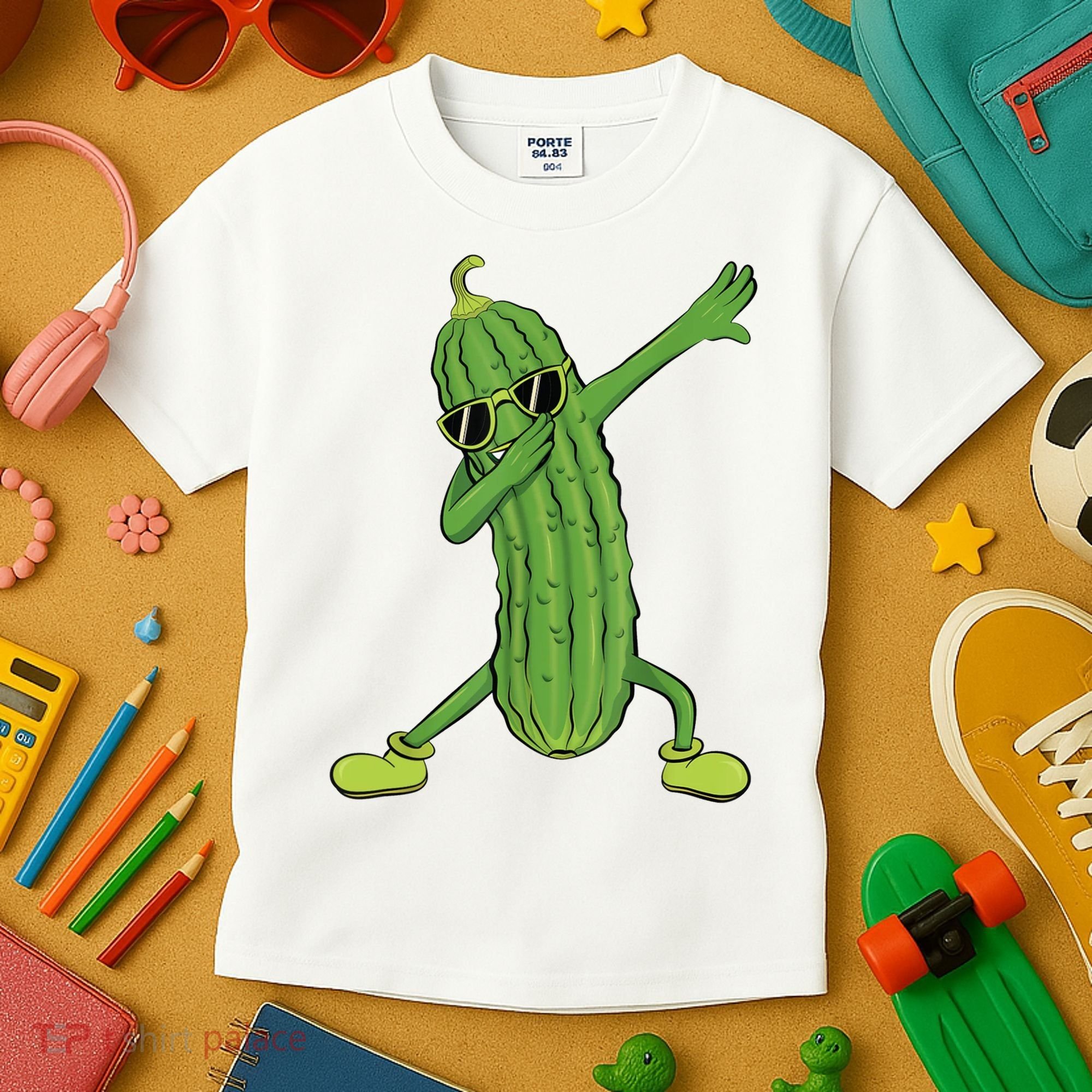 Dabbing Pickle Gift Dancing Cucumber Lover Kids T-Shirt