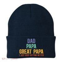 Dad Papa Great Papa I Just Keep Getting Better Great Papa Beanie thumb 0