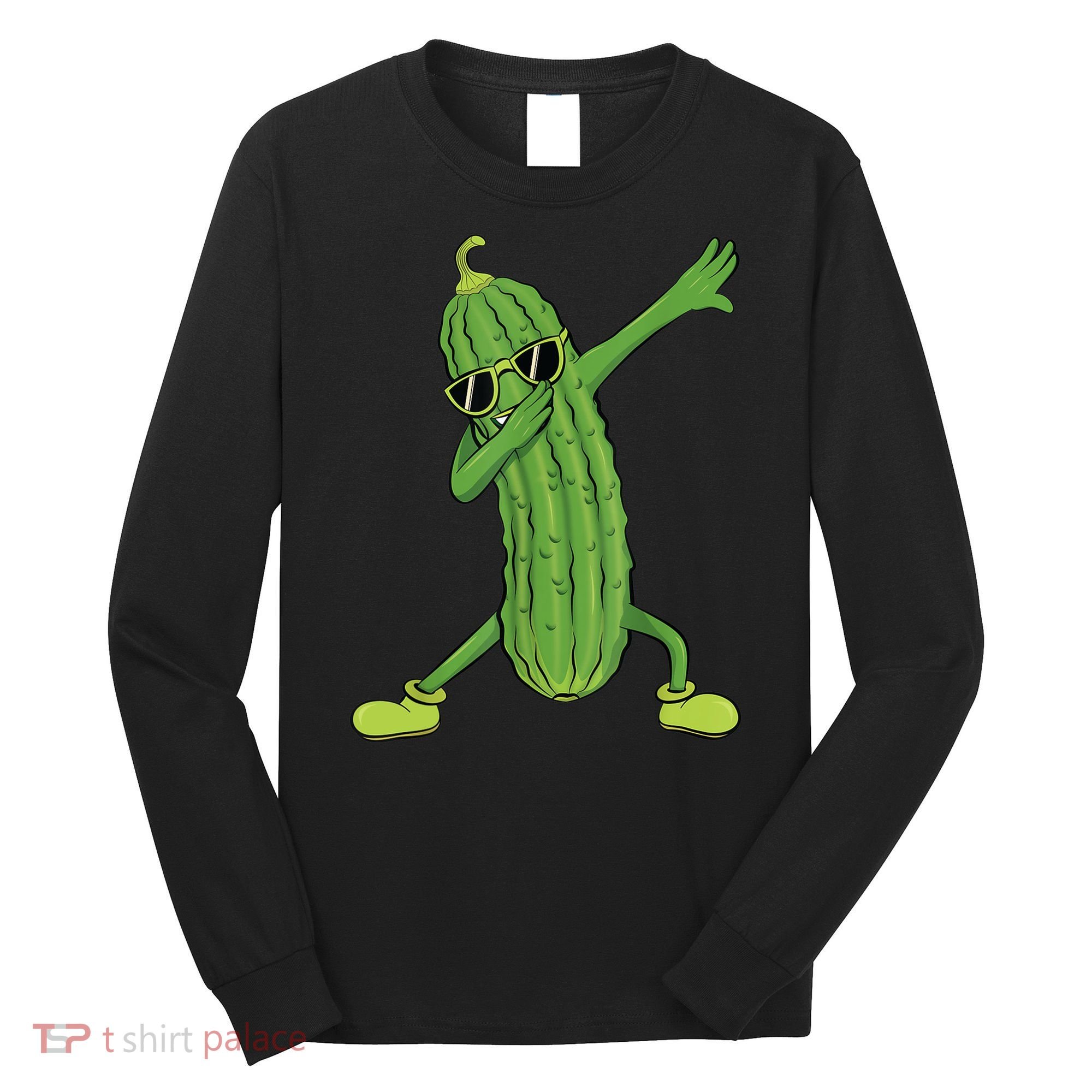 Dabbing Pickle Gift Dancing Cucumber Lover Funny Gifts Long Sleeve Shirt