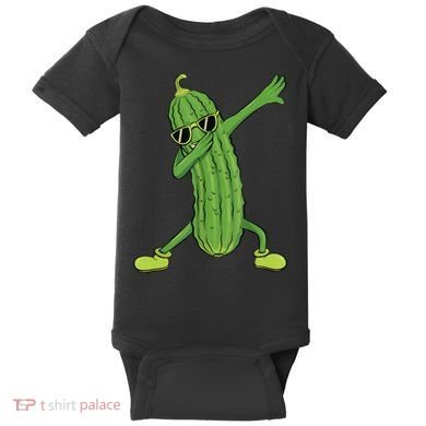 Dabbing Pickle Gift Dancing Cucumber Lover Funny Gifts Baby Bodysuit