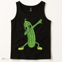 Dabbing Pickle Gift Dancing Cucumber Lover Funny Gifts Tank Top thumb 2
