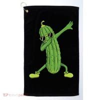 Dabbing Pickle Gift Dancing Cucumber Lover Funny Gifts Golf Towel thumb 0