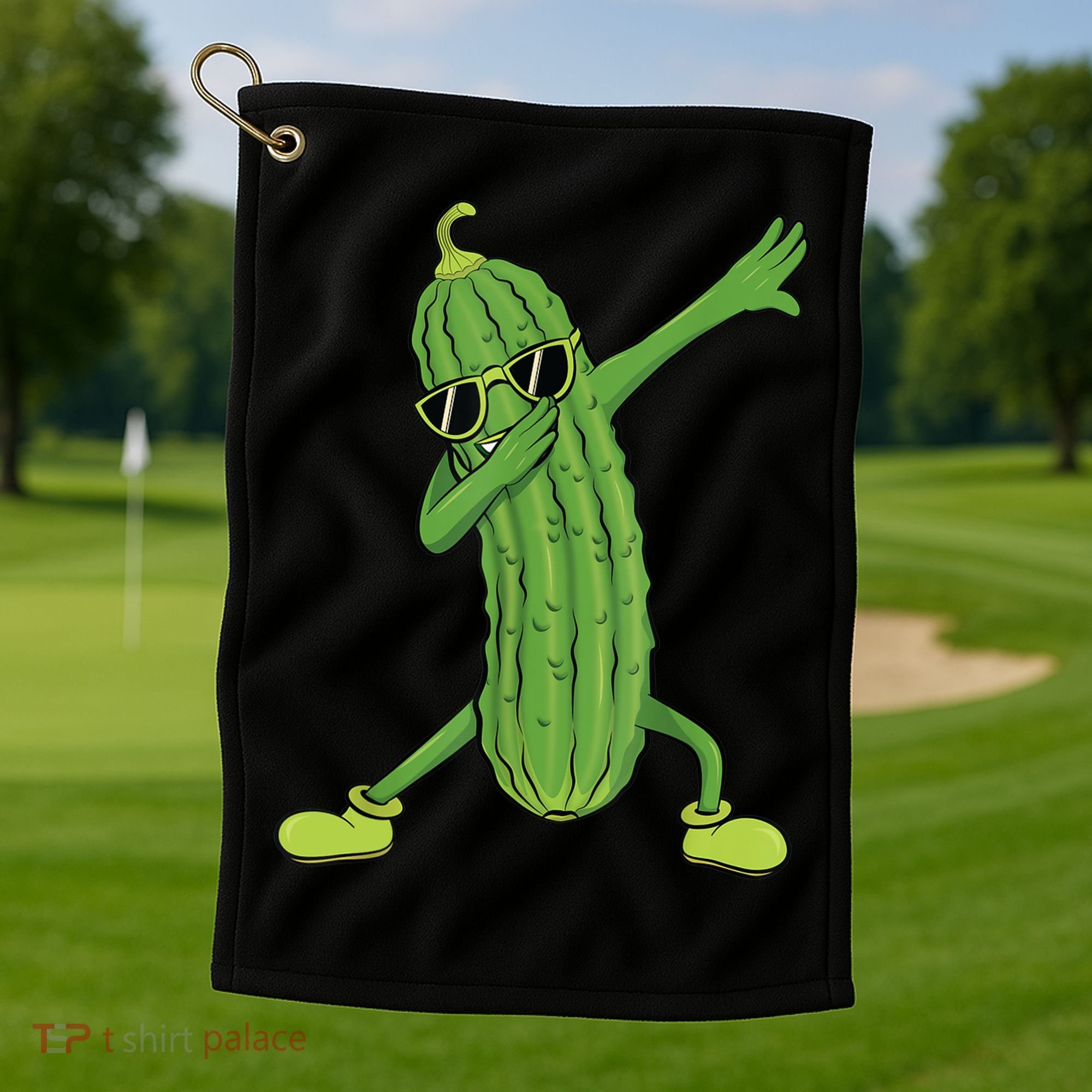 Dabbing Pickle Gift Dancing Cucumber Lover Funny Gifts Golf Towel