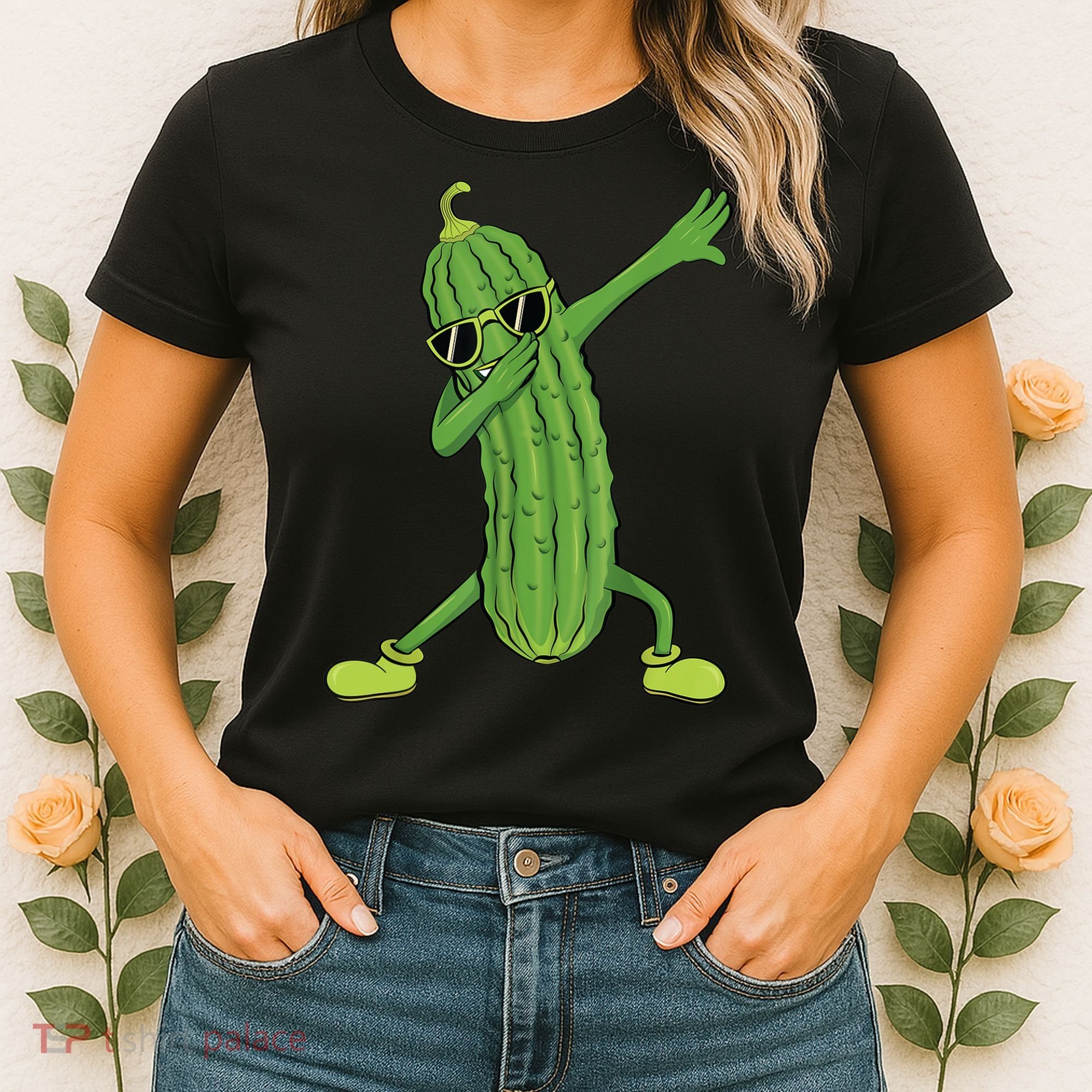 Dabbing Pickle Gift Dancing Cucumber Lover Funny Gifts Women's T-Shirt
