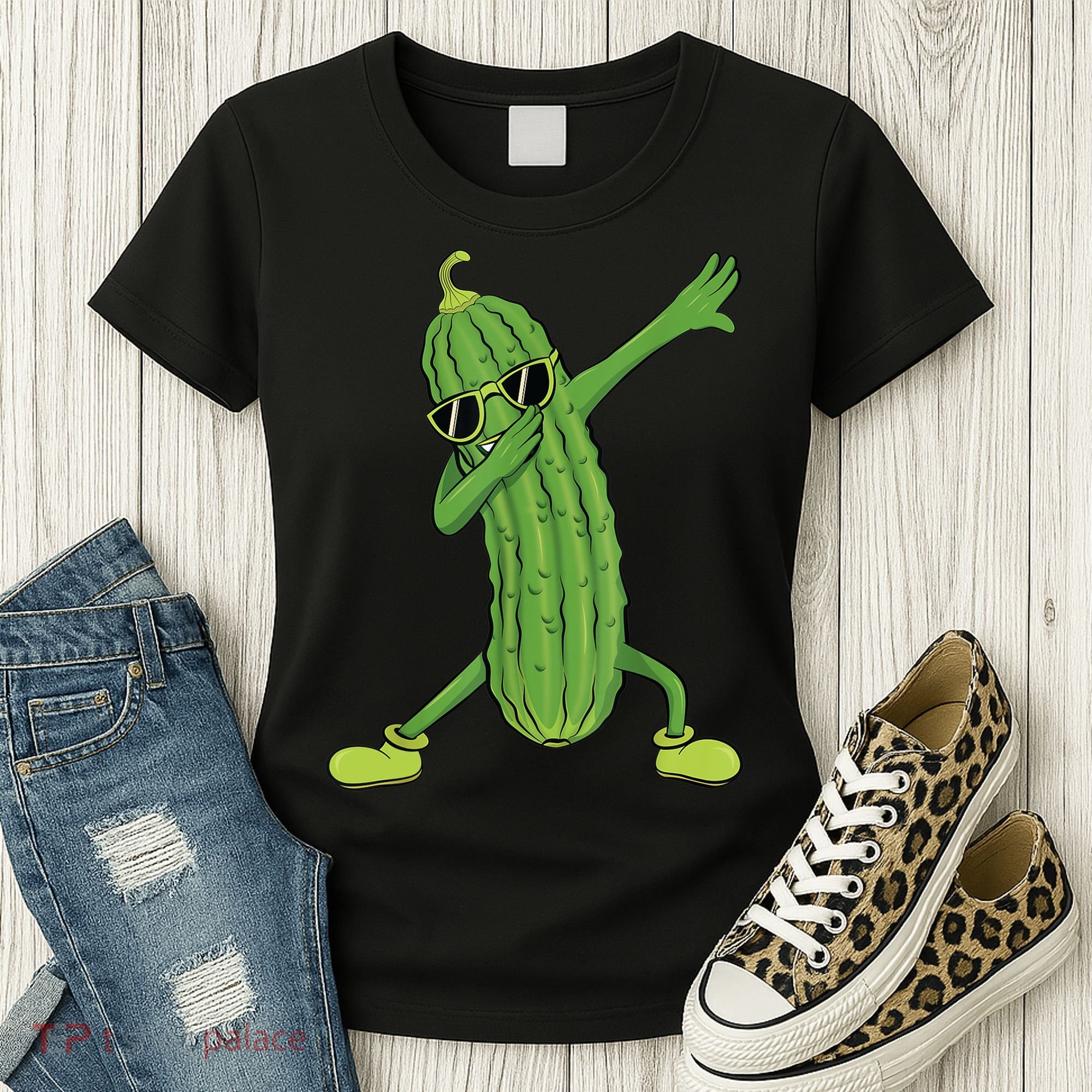Dabbing Pickle Gift Dancing Cucumber Lover Funny Gifts Women's T-Shirt