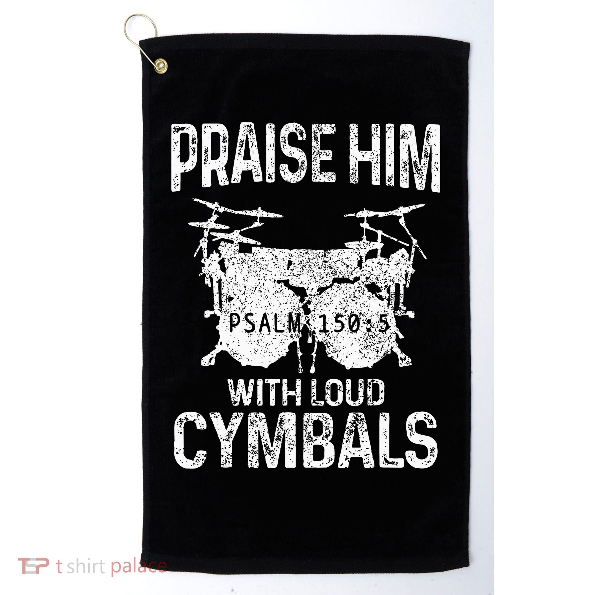 Drummer Praise Him With Loud Cymbals Drumming Christian Golf Towel