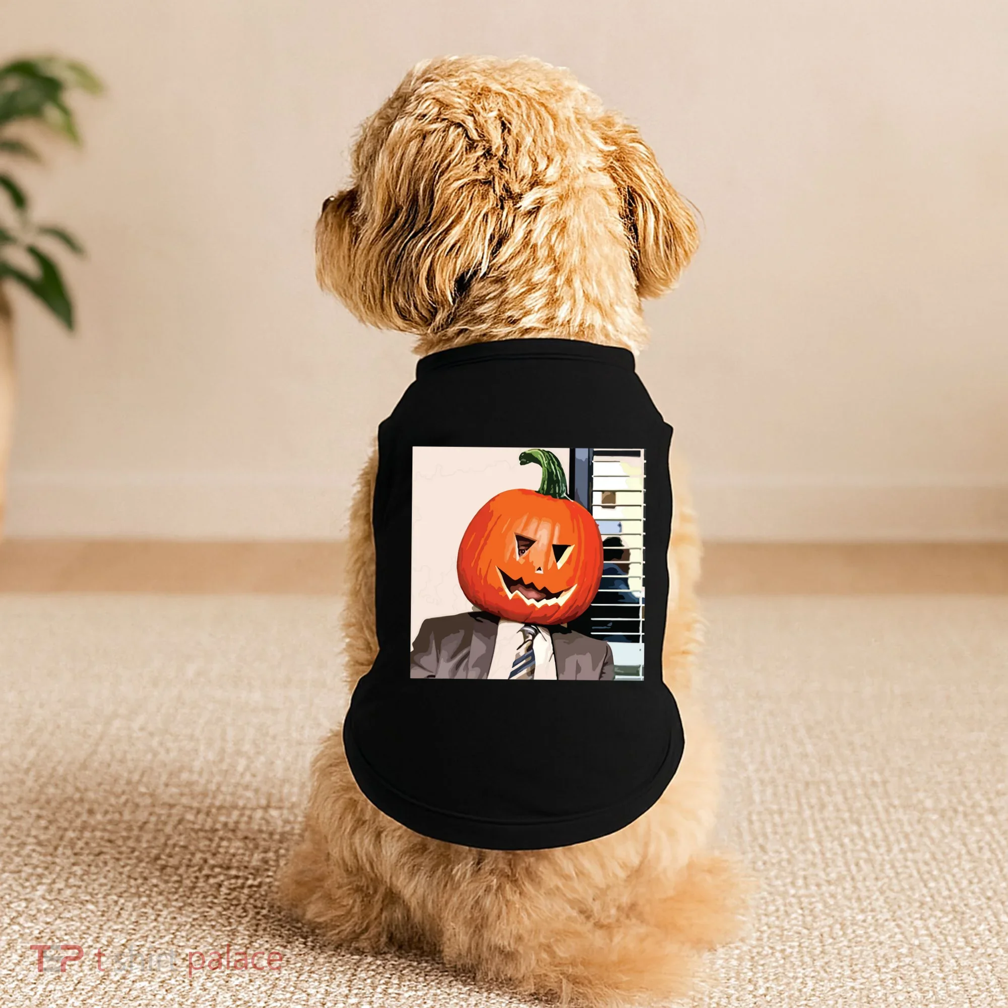 Dwight Pumpkin Head Doggie Tank