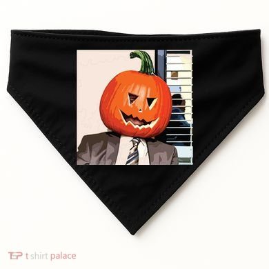 Dwight Pumpkin Head USA-Made Doggie Bandana