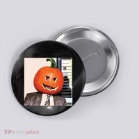 Dwight Pumpkin Head Button thumb 0