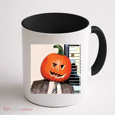 Dwight Pumpkin Head Coffee Mug back