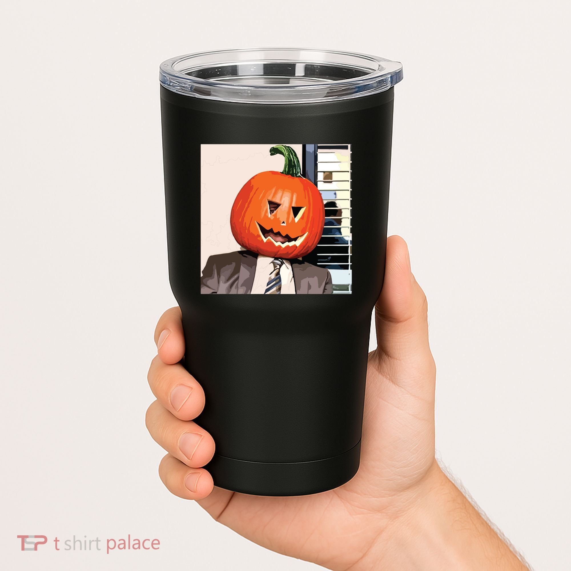 Dwight Pumpkin Head Tumbler