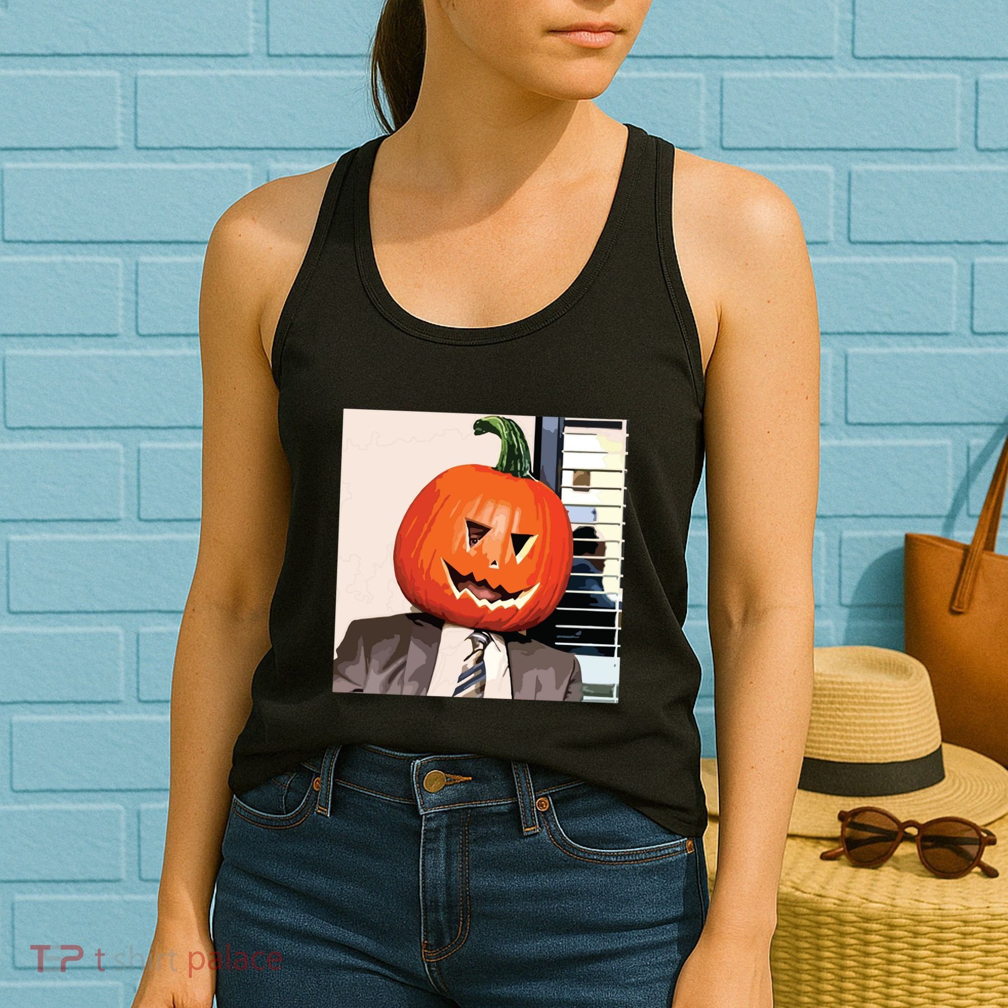 Dwight Pumpkin Head Women's Tank Top