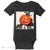 Dwight Pumpkin Head Baby Bodysuit thumb 0