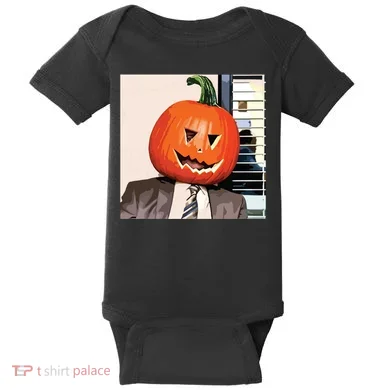 Dwight Pumpkin Head Baby Bodysuit
