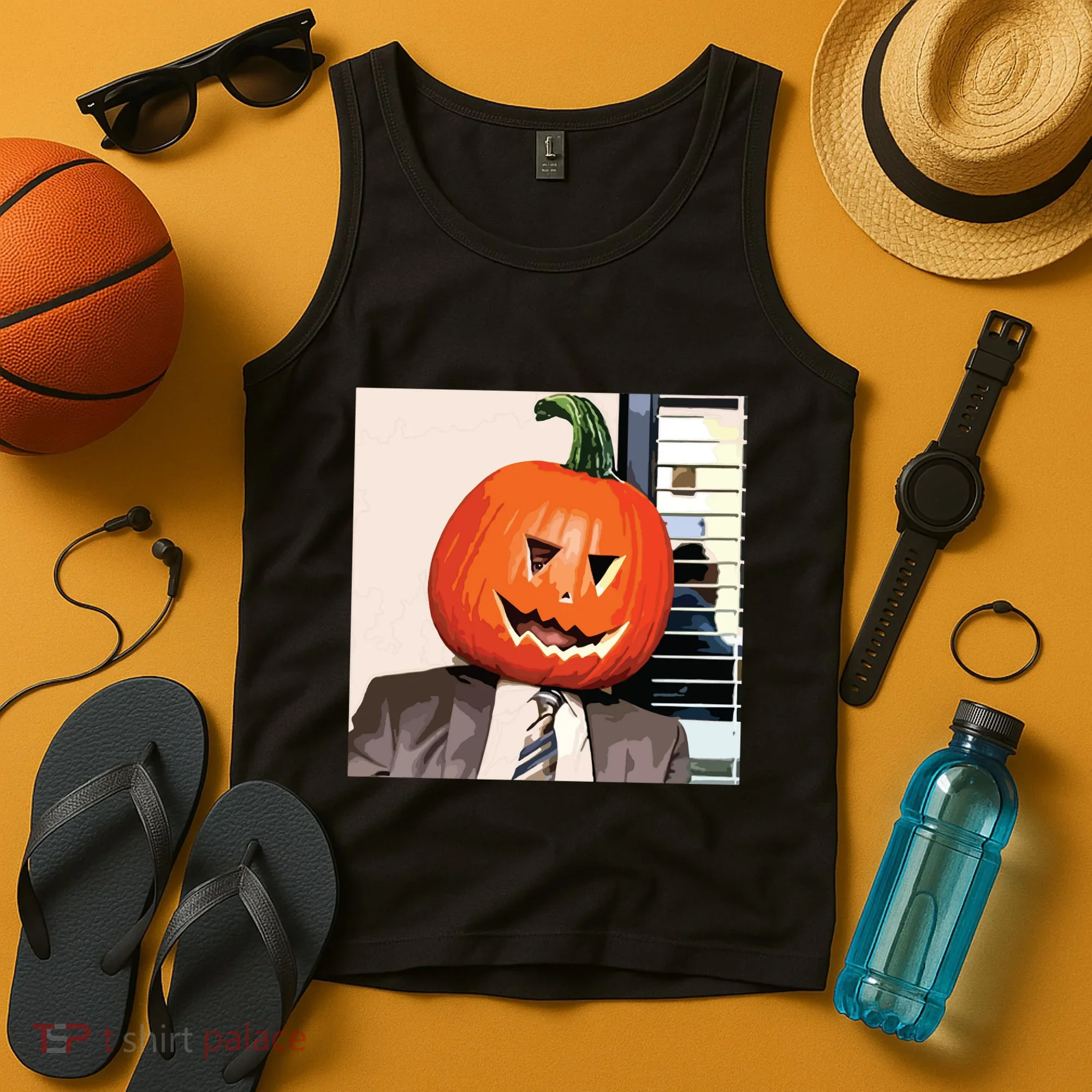 Dwight Pumpkin Head Tank Top