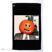 Dwight Pumpkin Head Golf Towel thumb 0