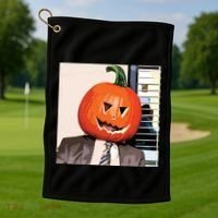 Dwight Pumpkin Head Golf Towel thumb 1