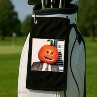 Dwight Pumpkin Head Golf Towel thumb 2