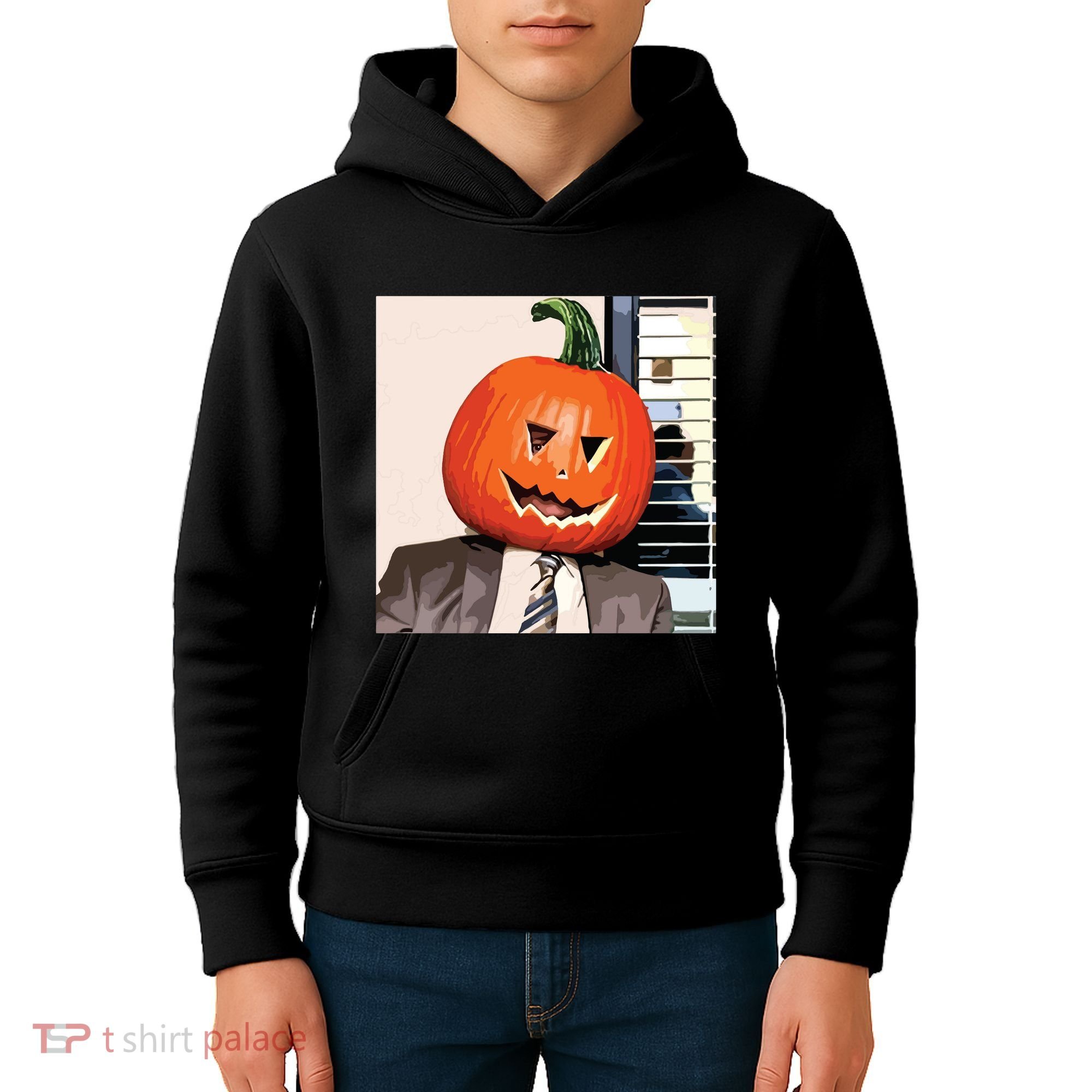 Dwight Pumpkin Head Kids Hoodie
