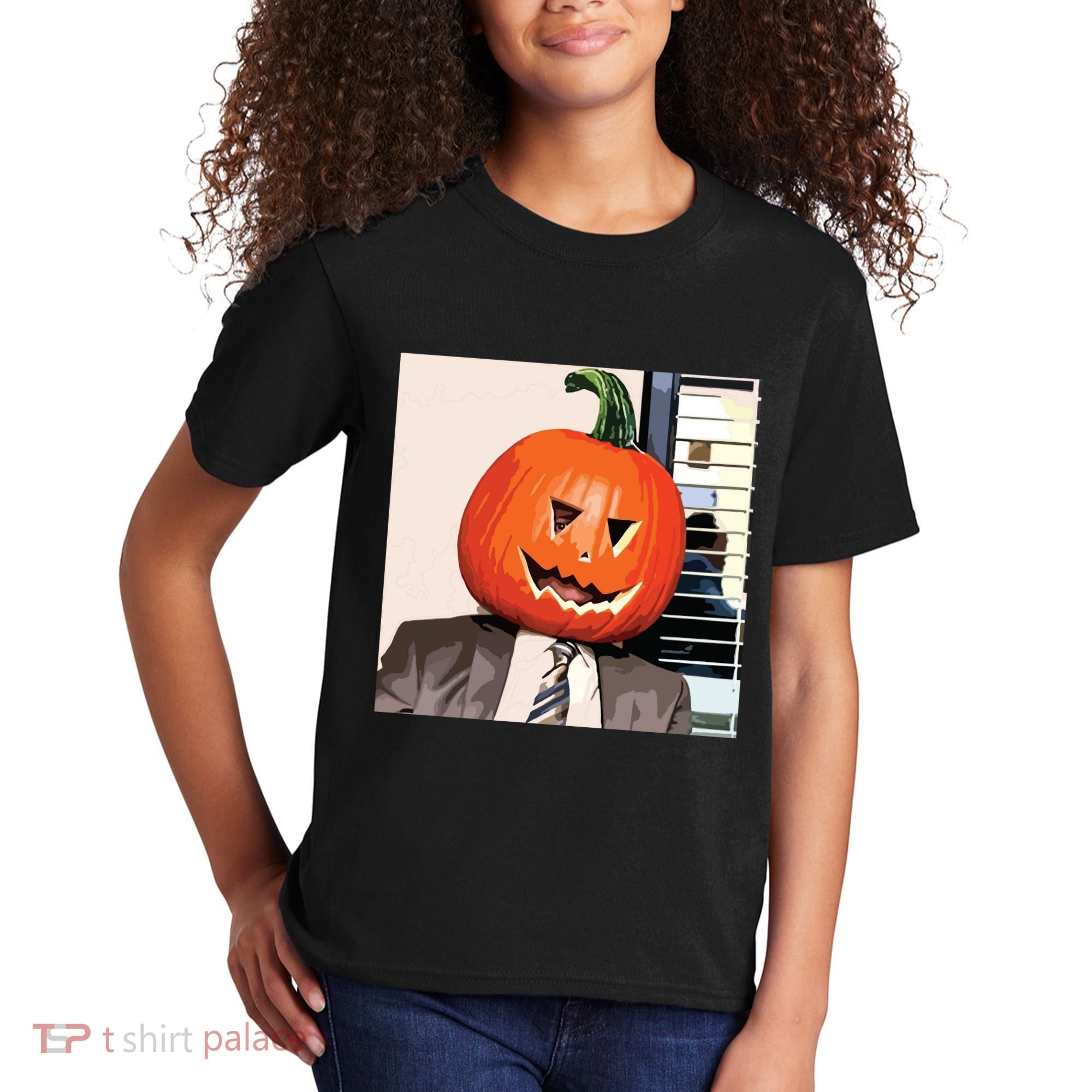 Dwight Pumpkin Head Kids T-Shirt