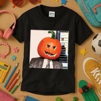 Dwight Pumpkin Head Kids T-Shirt thumb 3